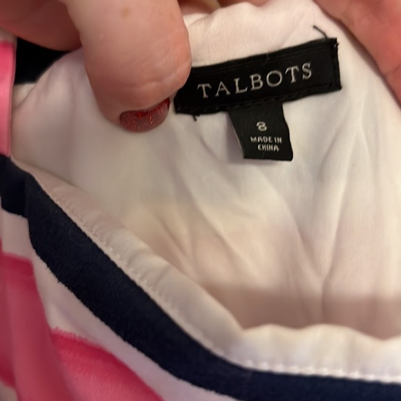 Talbots striped summer dress, size 8 - Picture 2 of 3